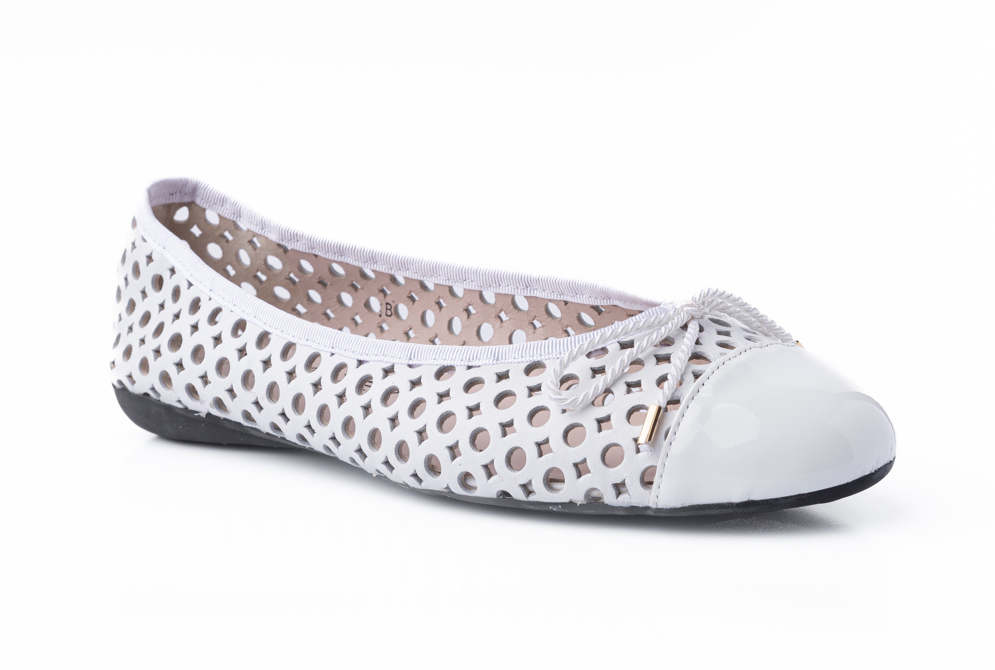 PAUL MAYER - BRANDY - SIZE 6 - PATENT WHITE NAPPA WHITE