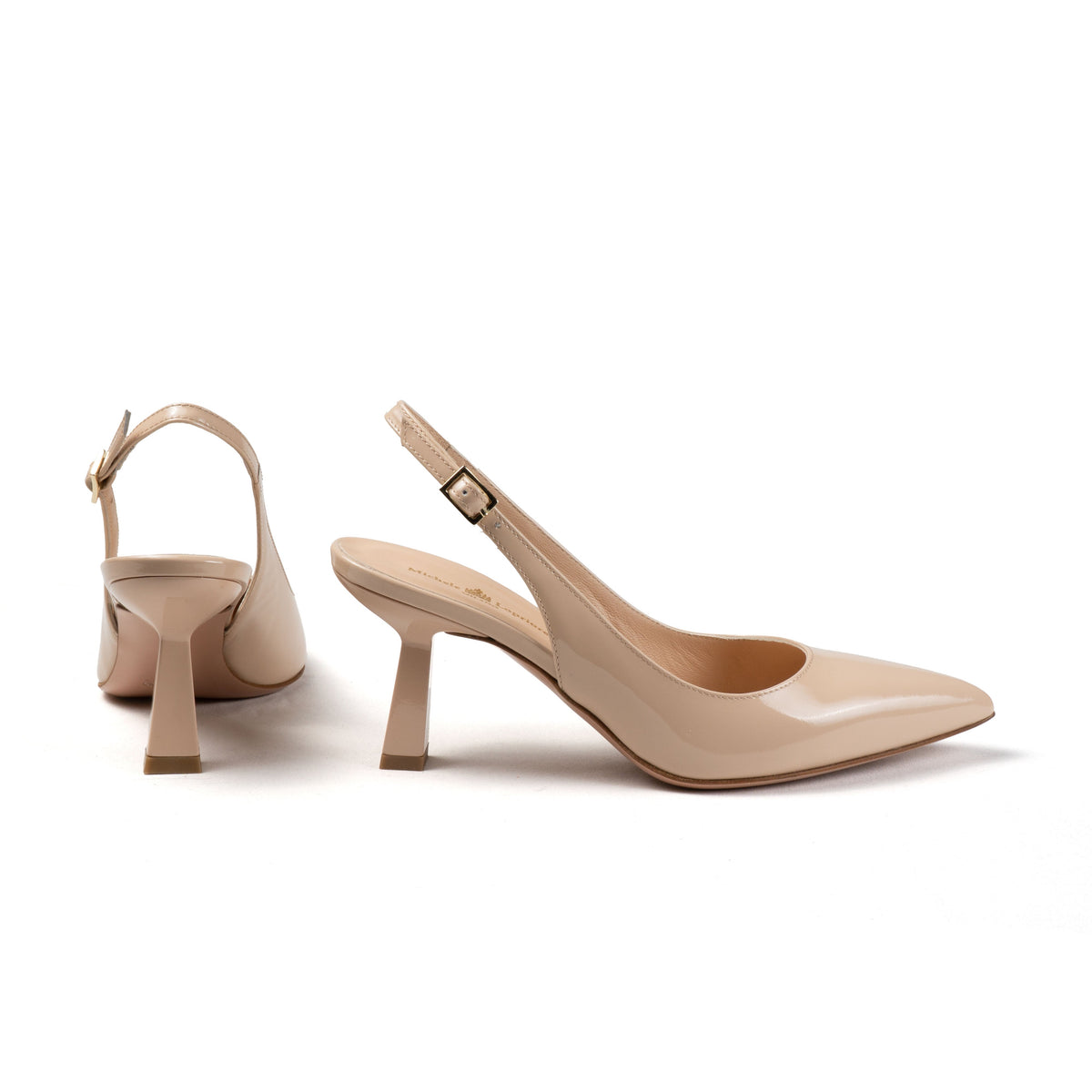 Michele Lopriore Lindsay Sling-Back, Patent Leather Nude, gallery view 2