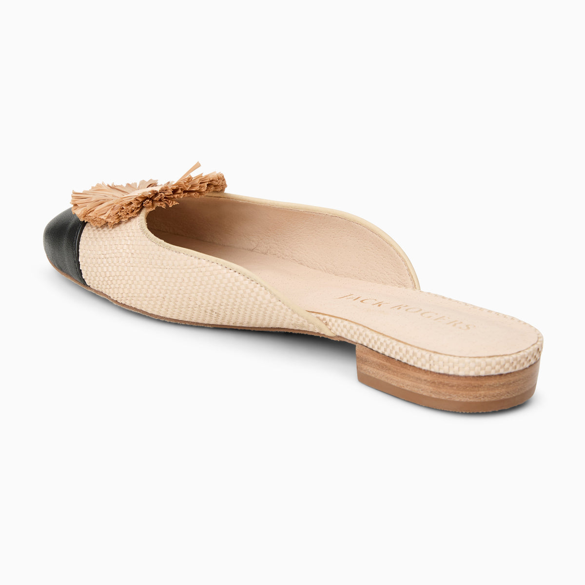 Jack Rogers - Tinsley Cap Toe Mule - NATURAL/ BLACK - view 4