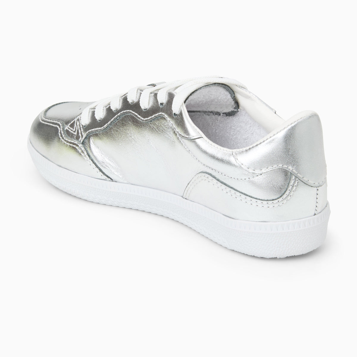 Jack Rogers - Embroidered Hydrangea Sneaker - Metallic Silver - view 4