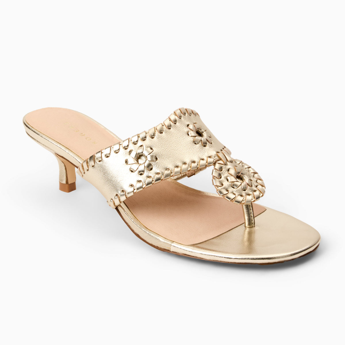 Jack Rogers - Jacks Kitten Heel - Metallic Platinum - view 1