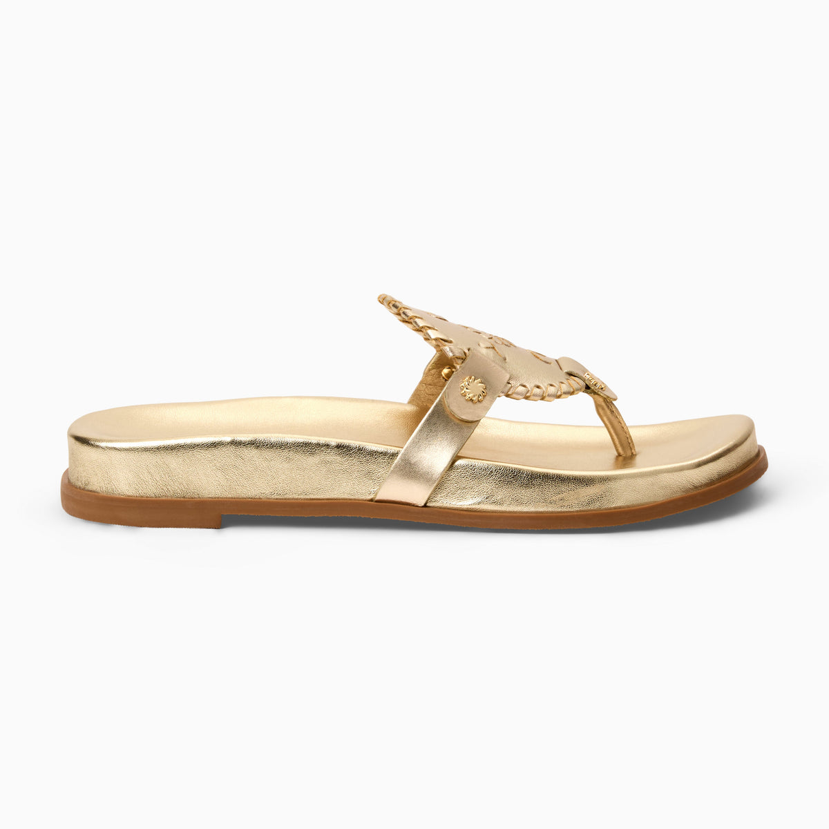 Collins Comfort Sandal in Metallic Platinum, product view 2