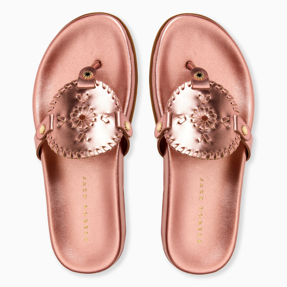 Collins Comfort Sandal in Metallic Rose Quartz, product view 3
