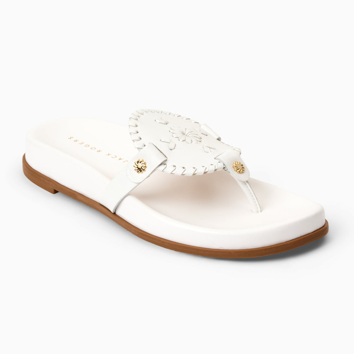 Collins Comfort Sandal in White, product view 1