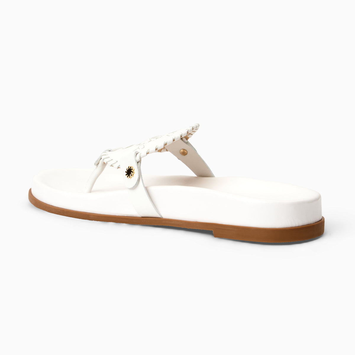 Collins Comfort Sandal in White, product view 4