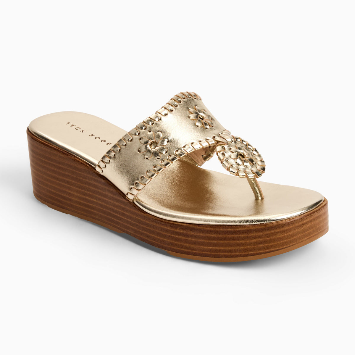 Jack Rogers - Jacks Wedge - Metallic Platinum - view 1