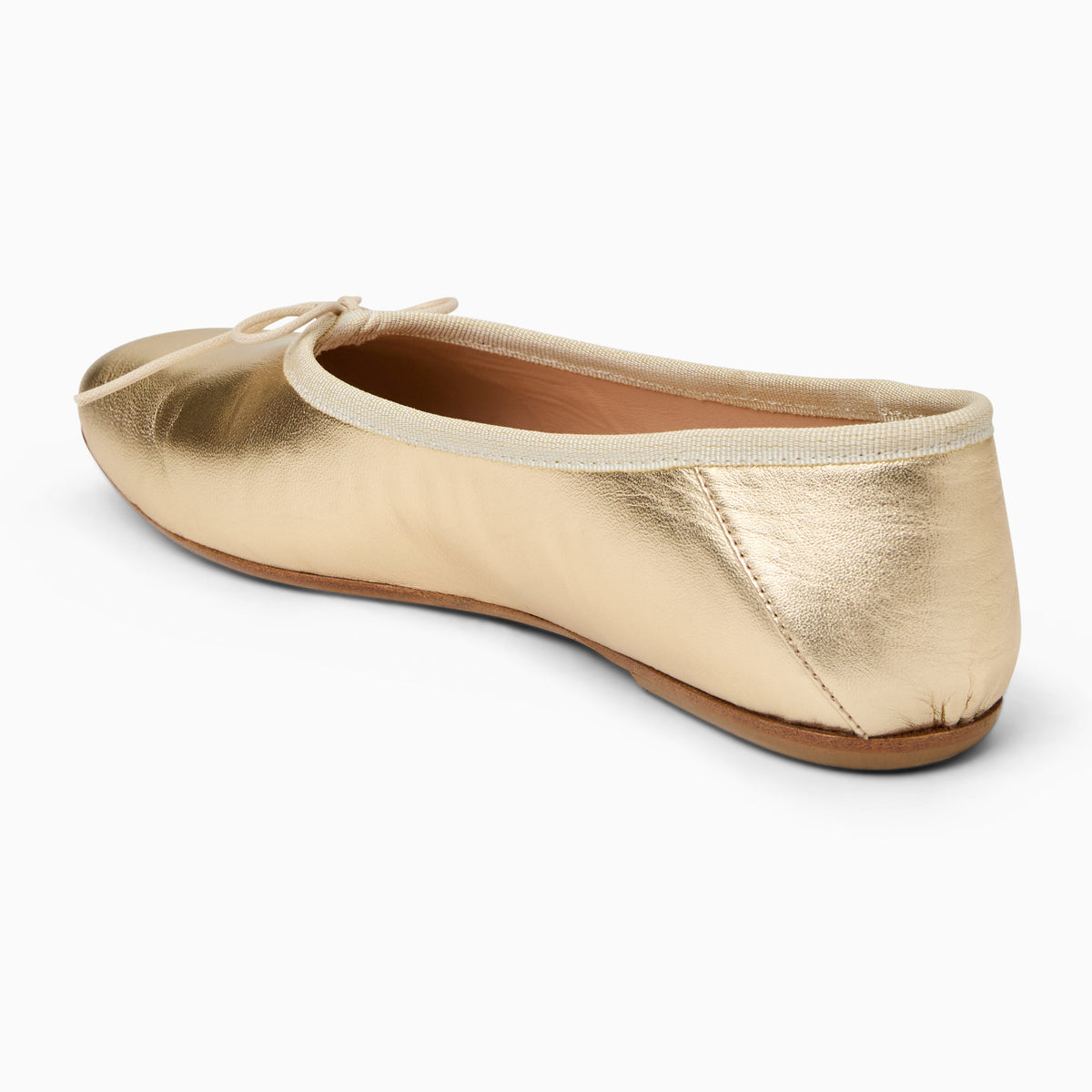 Jack Rogers - Carlotta Italian Leather Flat - Metallic Platinum - view 5