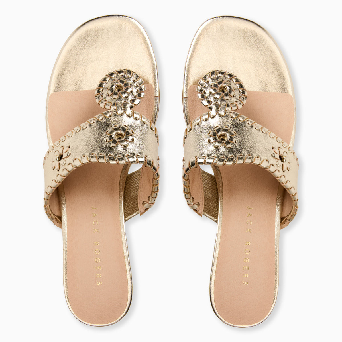 Jack Rogers - Jacks Kitten Heel - Metallic Platinum - view 3