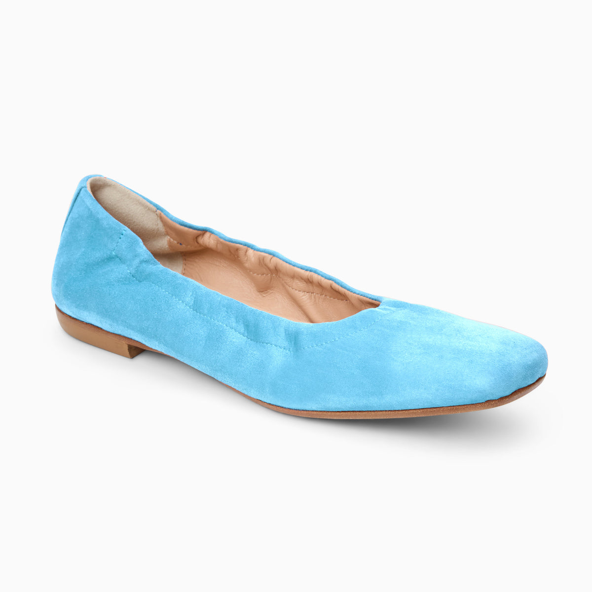 Jack Rogers - Santa Maria Italian Suede Flat - Suede Dusty Blue - view 1