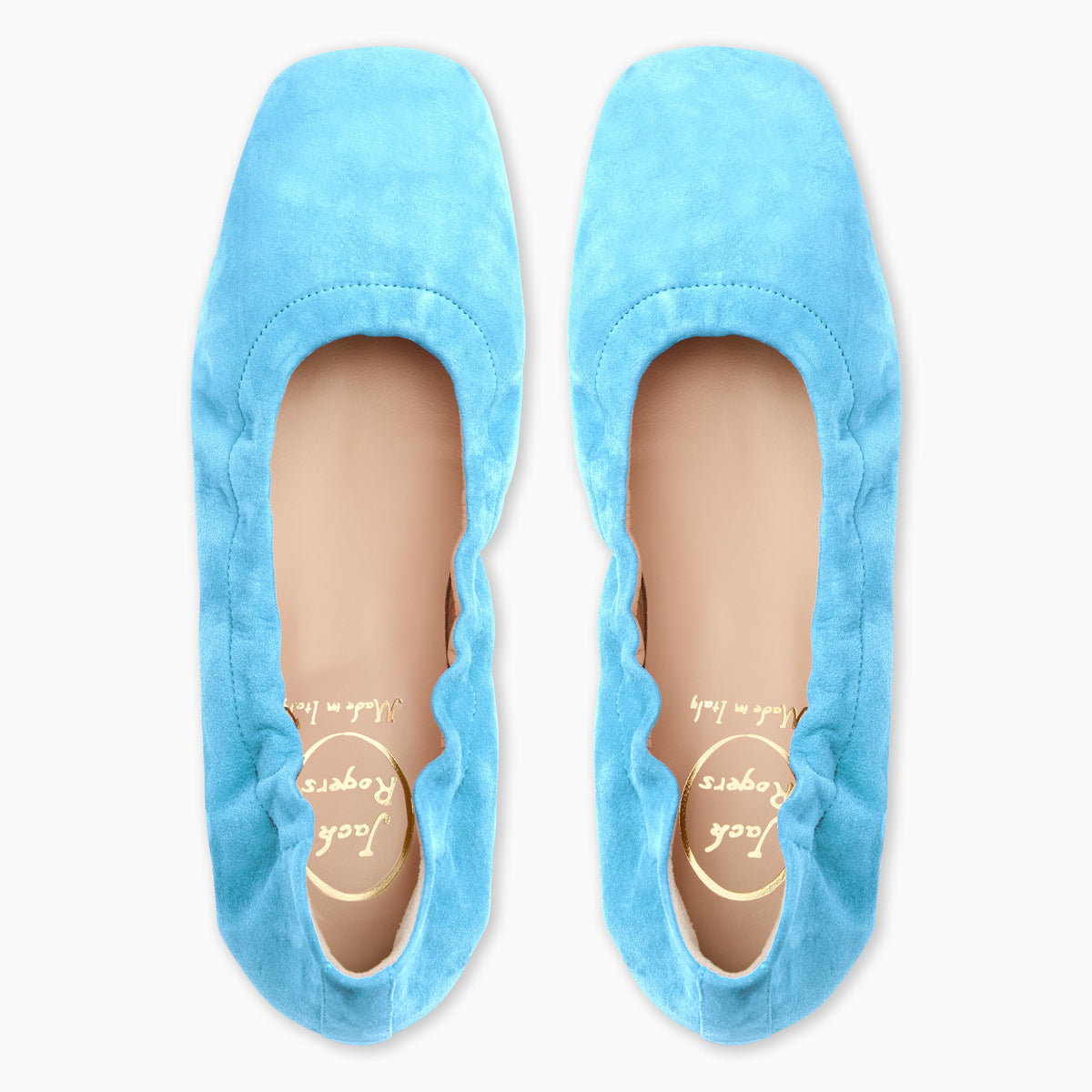 Jack Rogers - Santa Maria Italian Suede Flat - Suede Dusty Blue - view 4