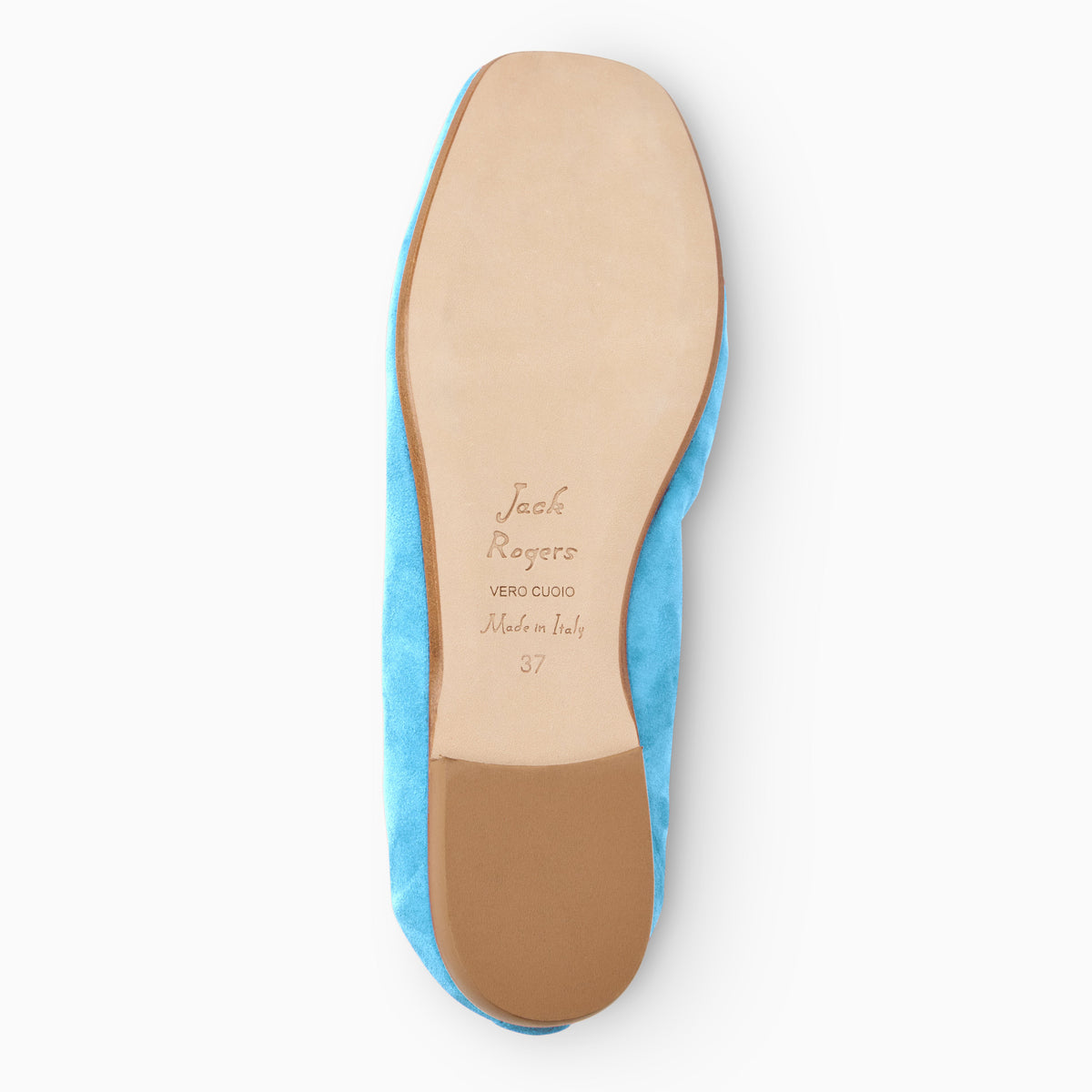 Jack Rogers - Santa Maria Italian Suede Flat - Suede Dusty Blue - view 6