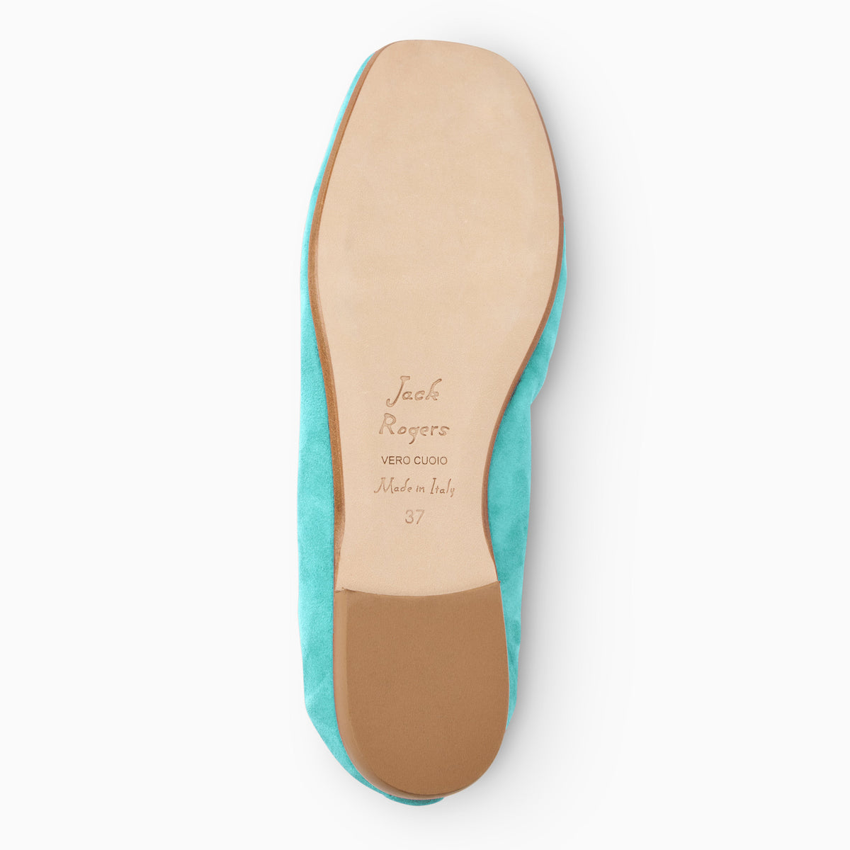 Jack Rogers - Santa Maria Italian Suede Flat - Suede Light Turquoise - view 5