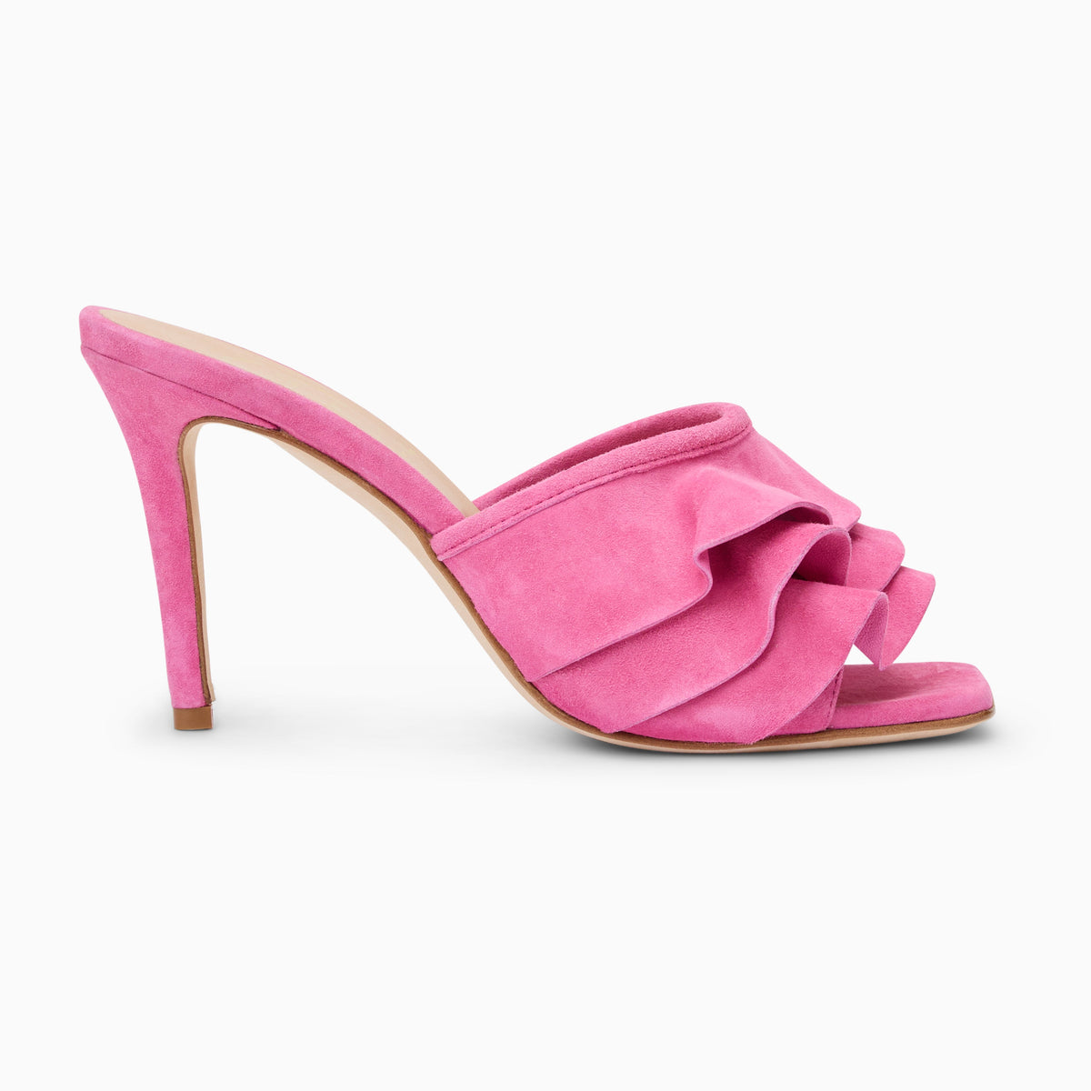 Jack Rogers - Beatrice Ruffle Italian Suede Heel - Suede Fuchsia - view 2