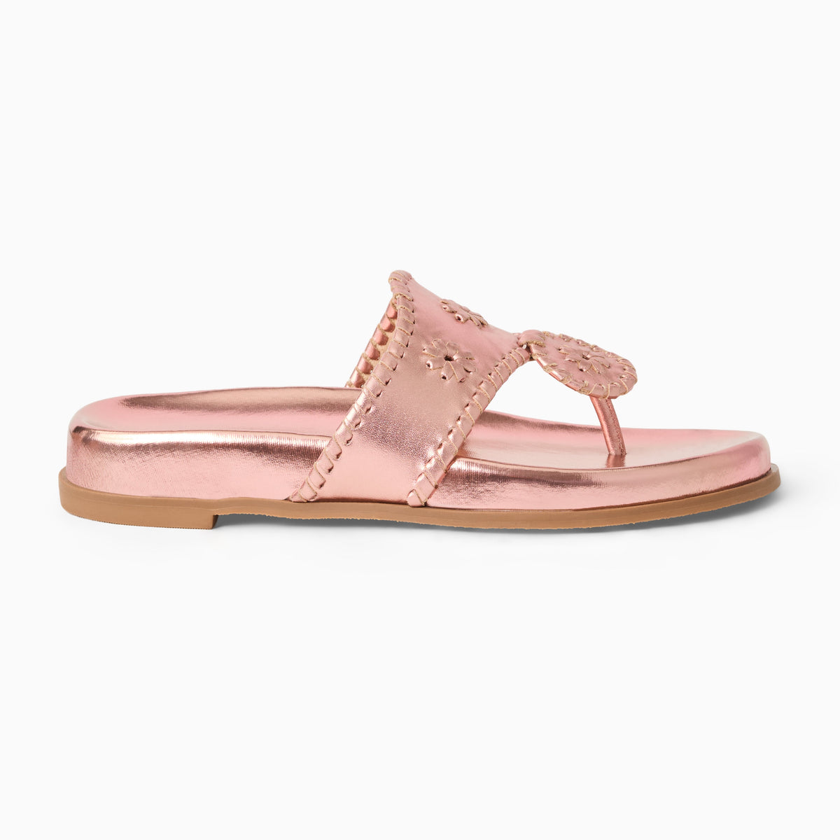 Jacks Comfort Sandal in Metallic Rose Quartz, product view 2