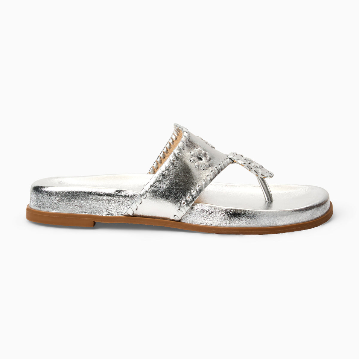 Jacks Comfort Sandal in Metallic Silver, product view 2