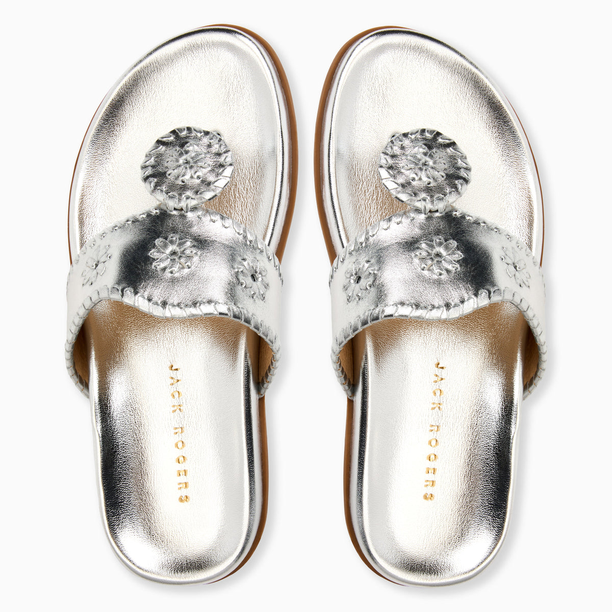 Jacks Comfort Sandal in Metallic Silver, product view 3