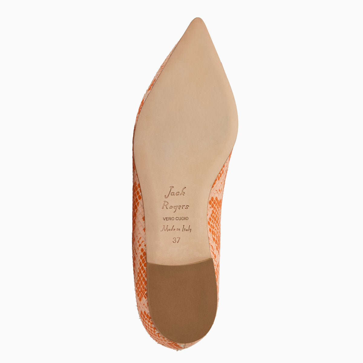 Jack Rogers - Gabrisa Italian Leather Flat - Orange - view 6