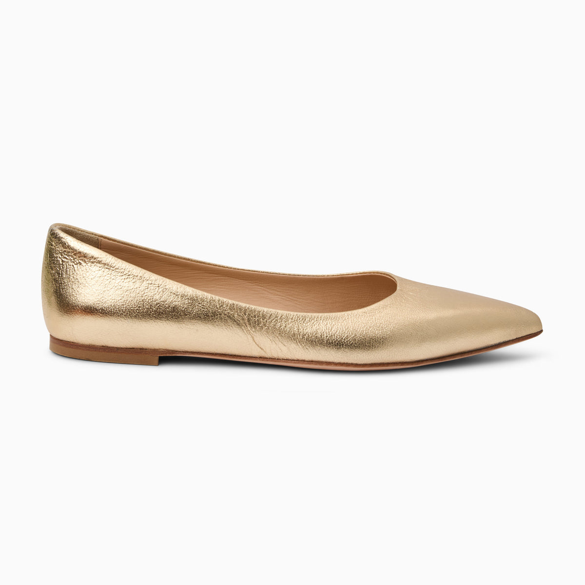 Jack Rogers - Gabrisa Italian Leather Flat - Metallic Platinum - view 3