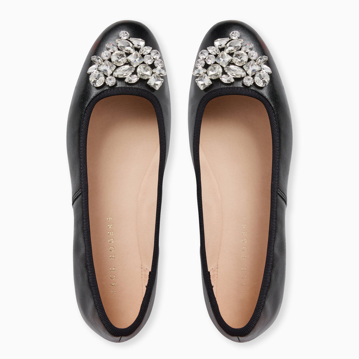 Jack Rogers - Ellina Jeweled Flat - Metallic Black - view 3