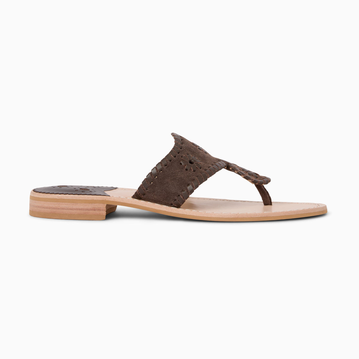 Original Jacks Sandal in Suede Brown, product view 2
