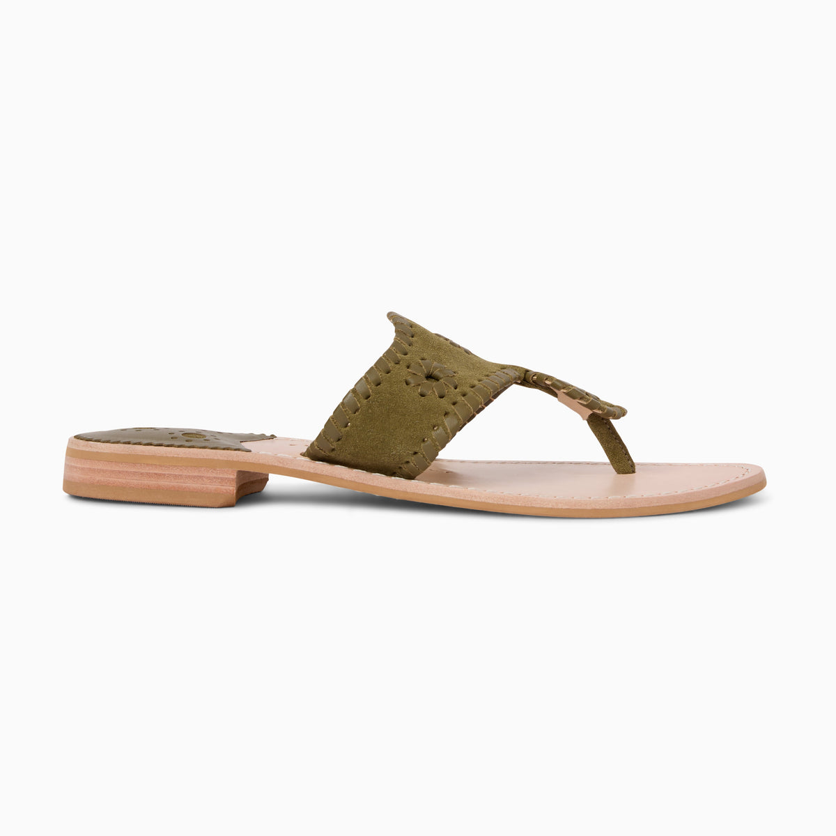 Original Jacks Sandal in Suede Olive, product view 2