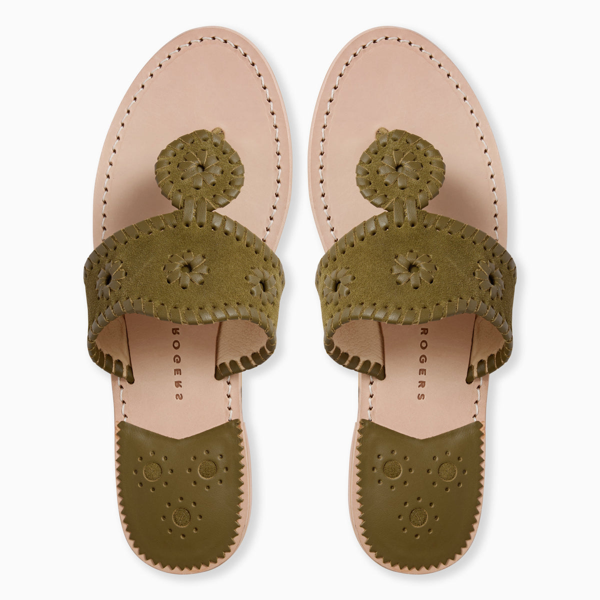 Original Jacks Sandal in Suede Olive, product view 3