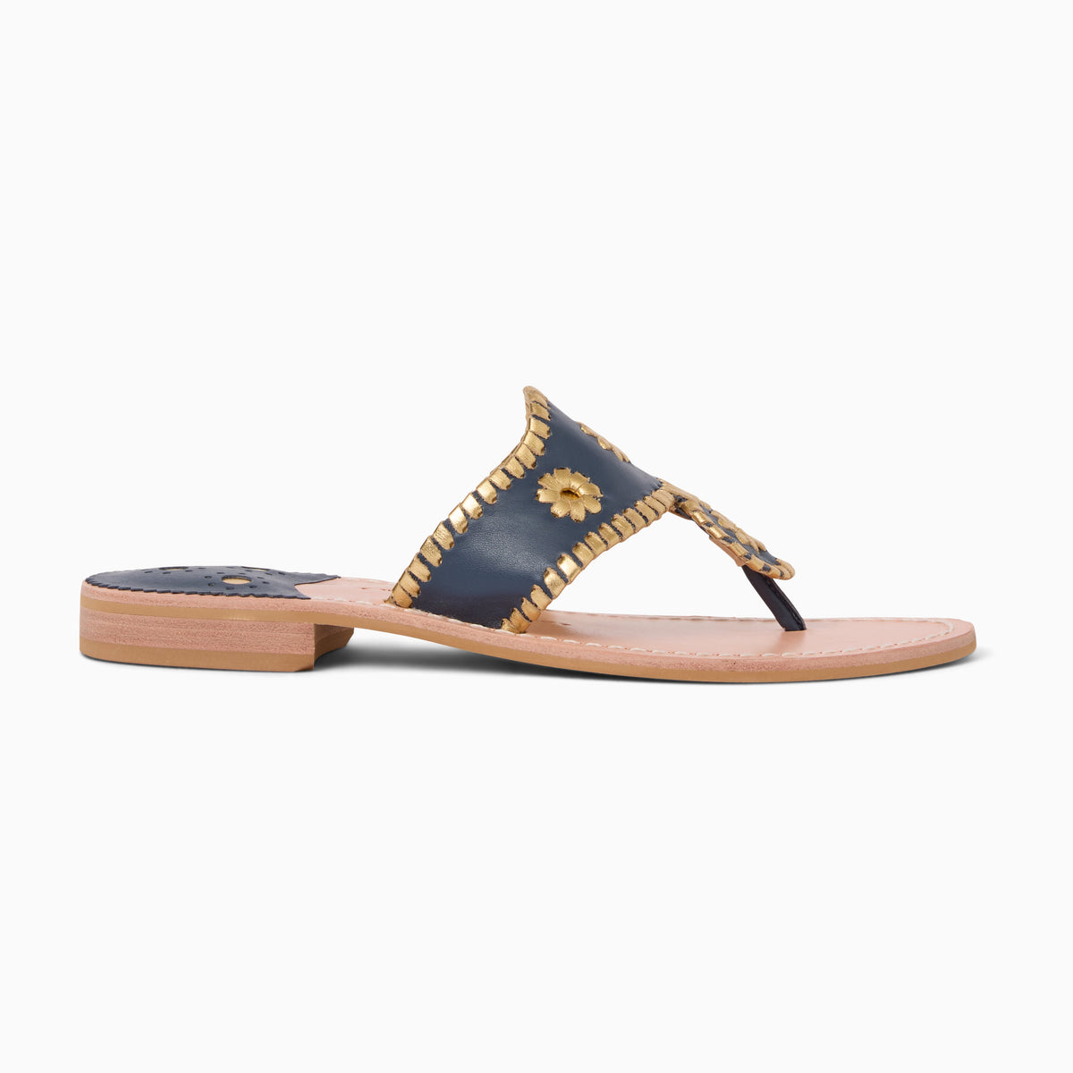 Original Jacks Sandal in Midnight & Metallic Gold, product view 2