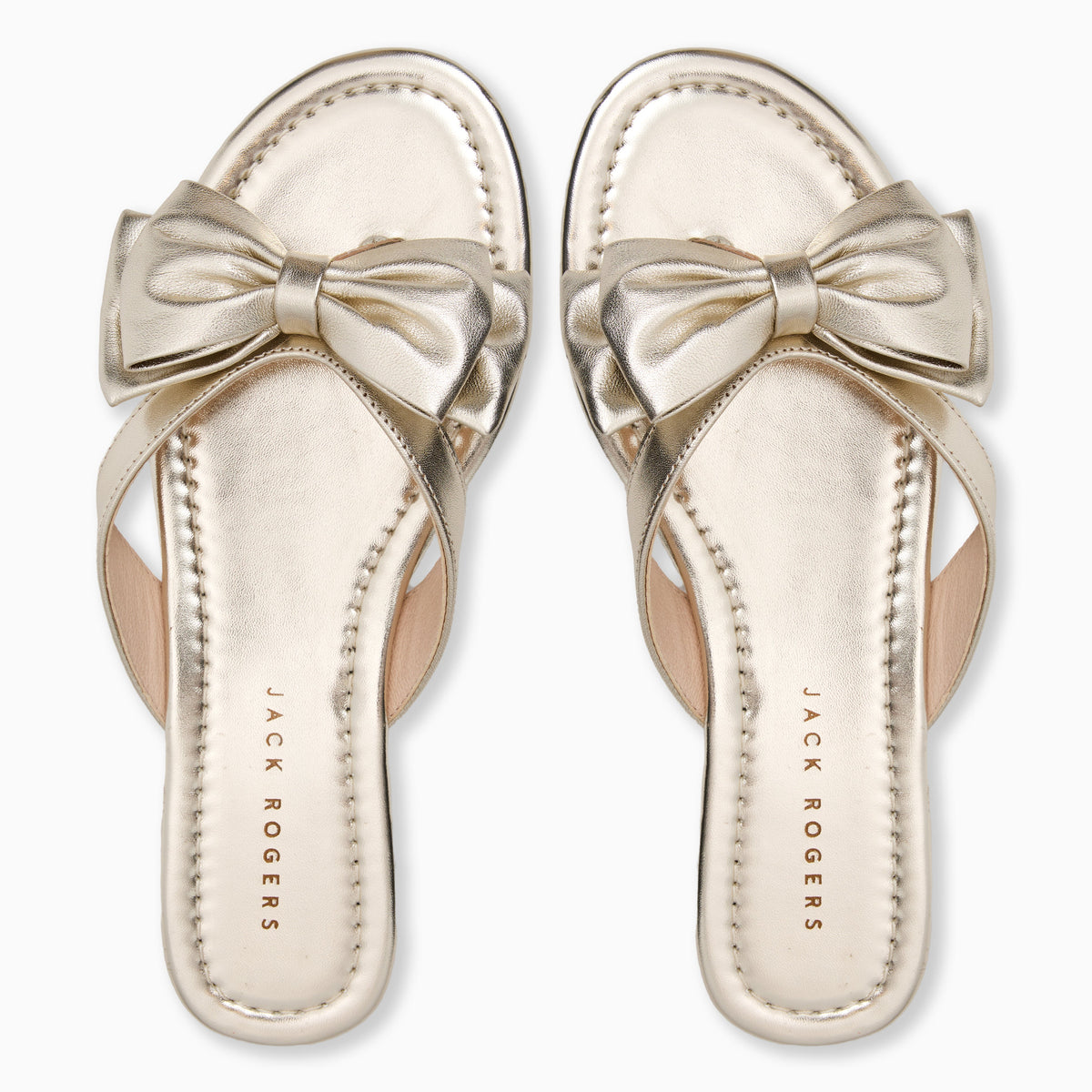 Jack Rogers - Vannah Bow Sandal - Metallic Platinum - view 3