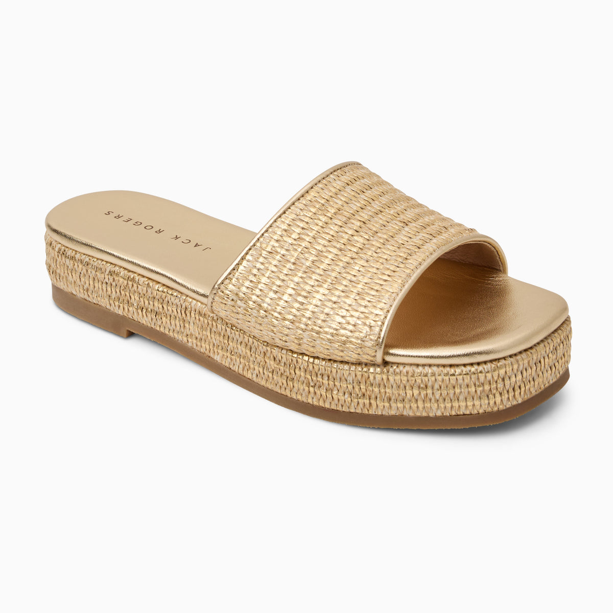 Jack Rogers - Bay Flatform Slide - Metallic Gold - view 1