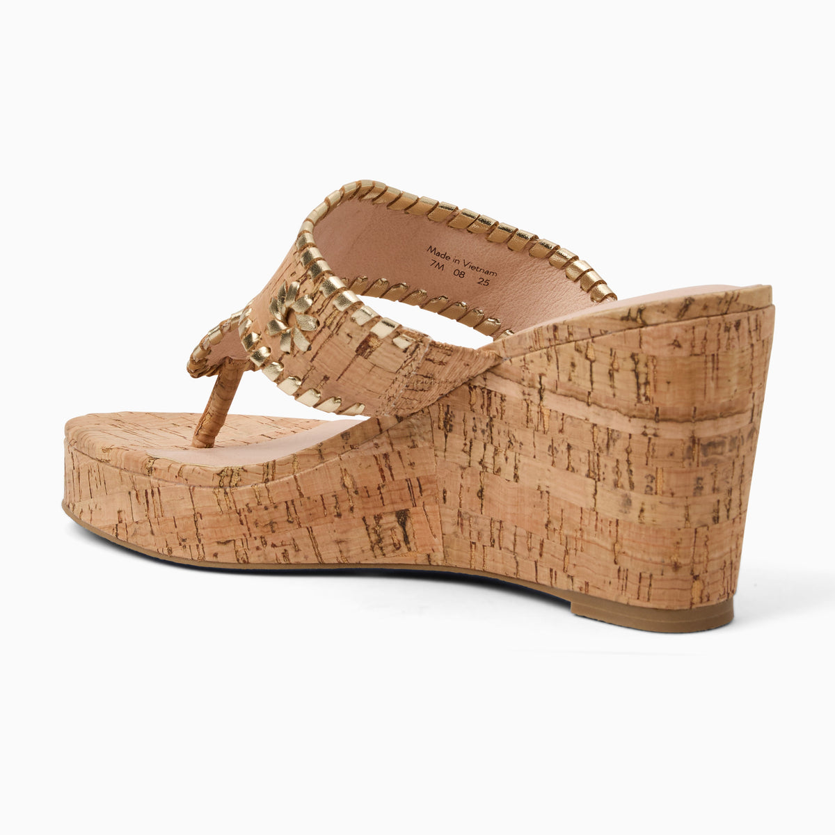 Jack Rogers - Jacks High Wedge - Cork & Metallic Gold - view 4