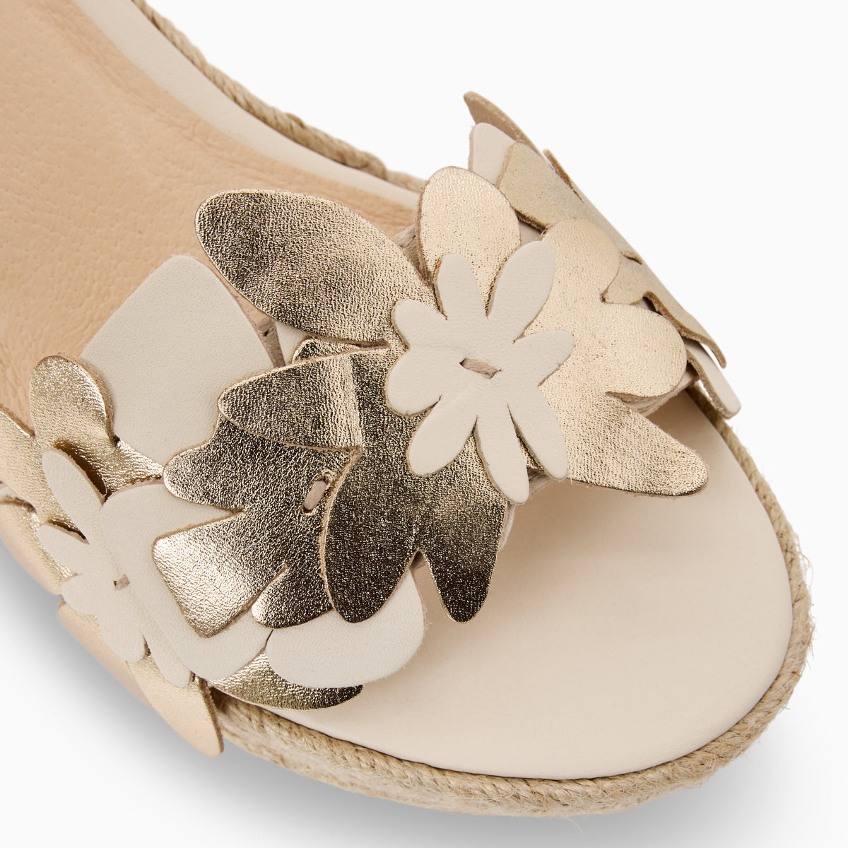 Jack Rogers - Talahi Flower Wedge Heel - IVORY/PLATINUM - view 6