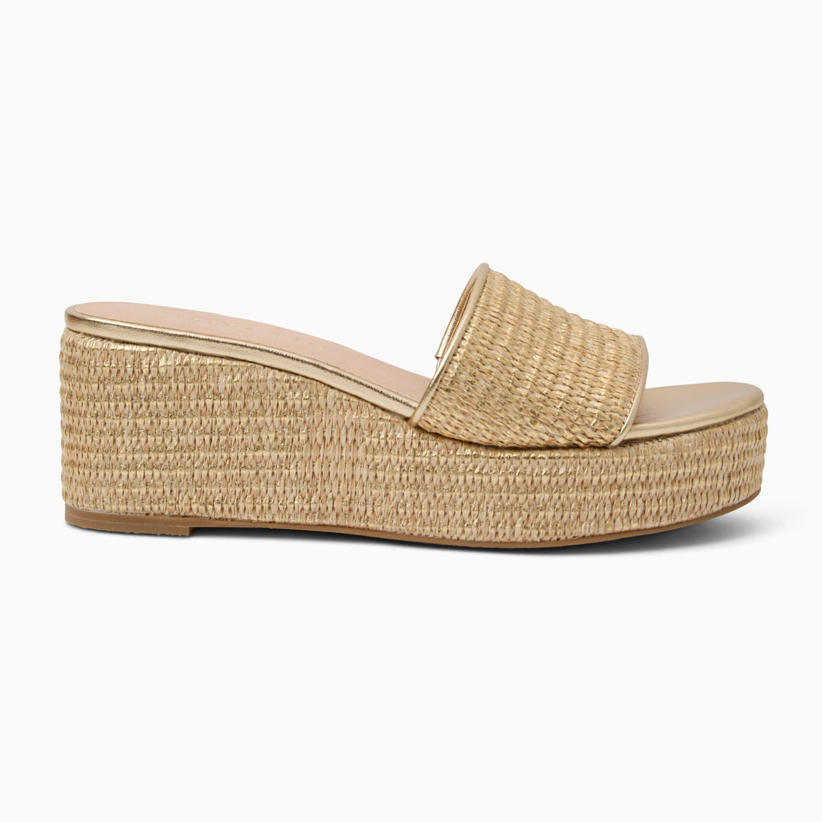 Jack Rogers - Bay Mid Wedge - Metallic Gold - view 2