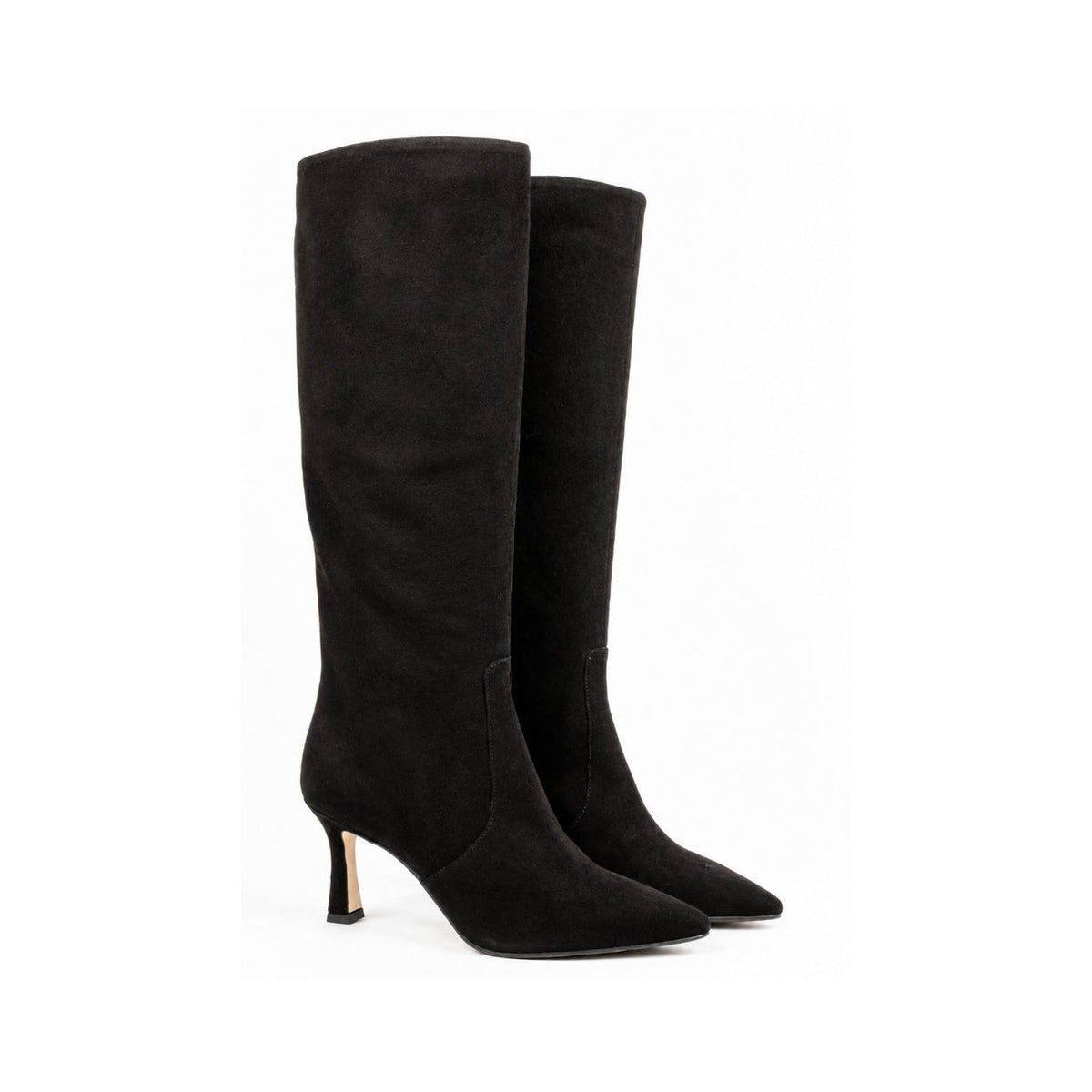 Michele Lopriore Carolina Stiletto Boots, Suede Black, gallery view 3