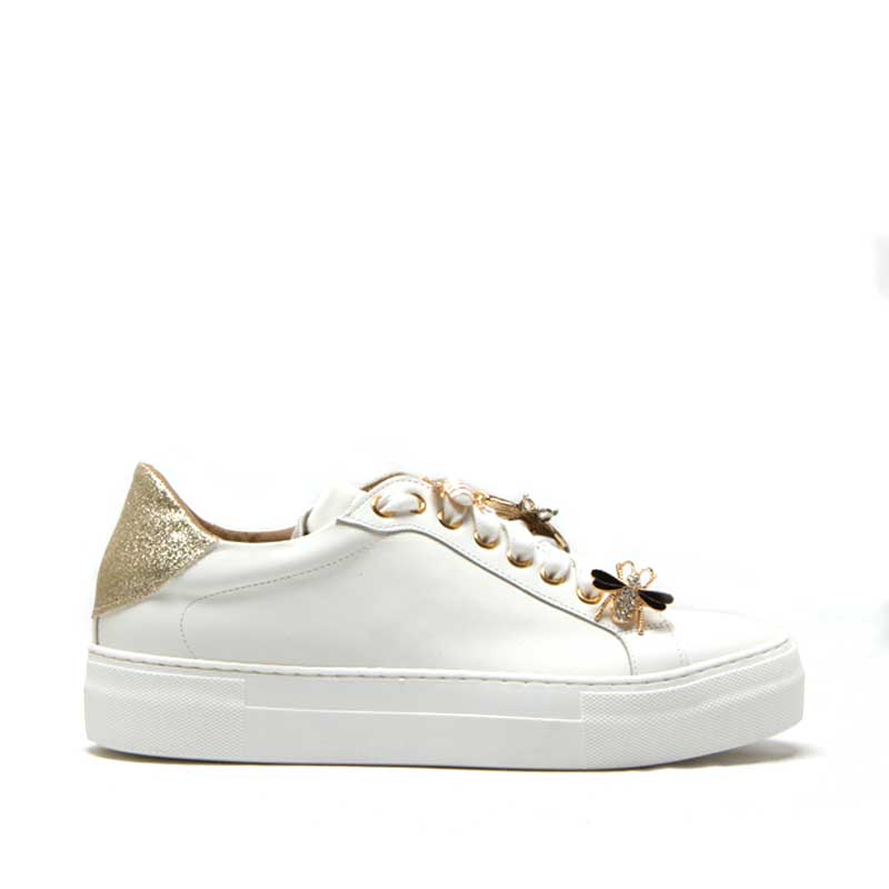 Michele Lopriore Farfallina Sneaker, Leather White, side view