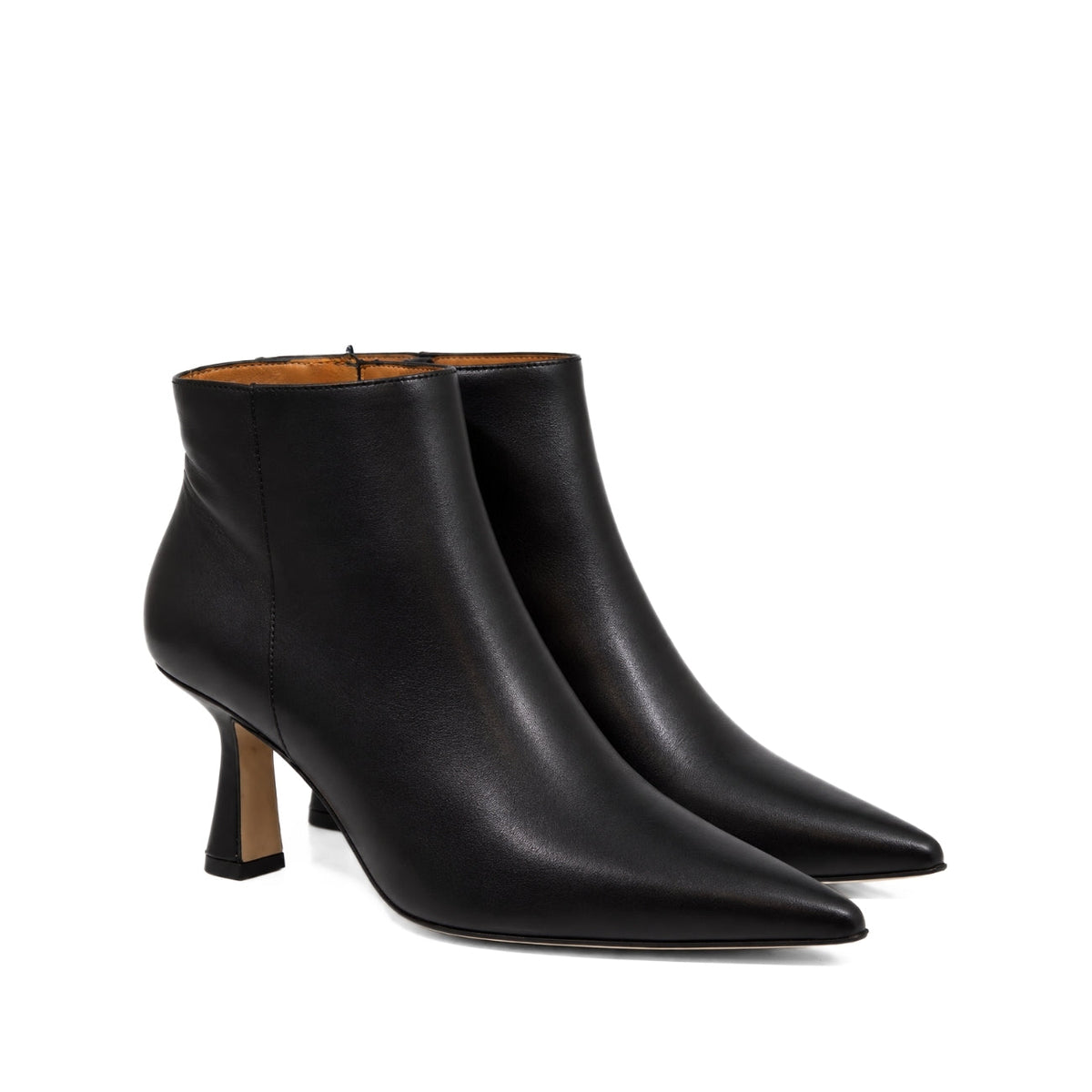Michele Lopriore Contessa Stiletto Booties, Leather Black, gallery view 2