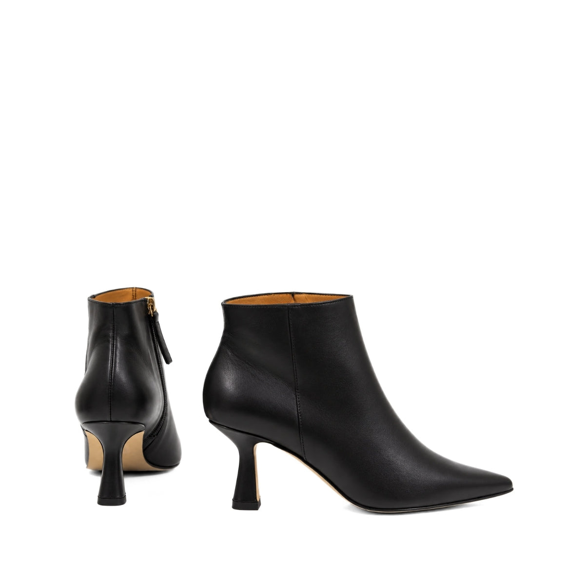Michele Lopriore Contessa Stiletto Booties, Leather Black, gallery view 3