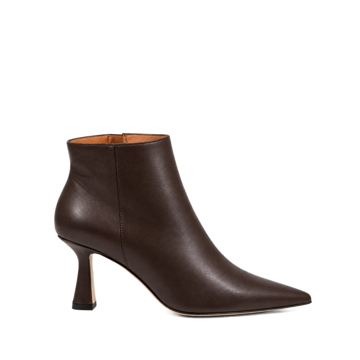 Michele Lopriore Contessa Stiletto Booties, Leather Dark Brown, product view