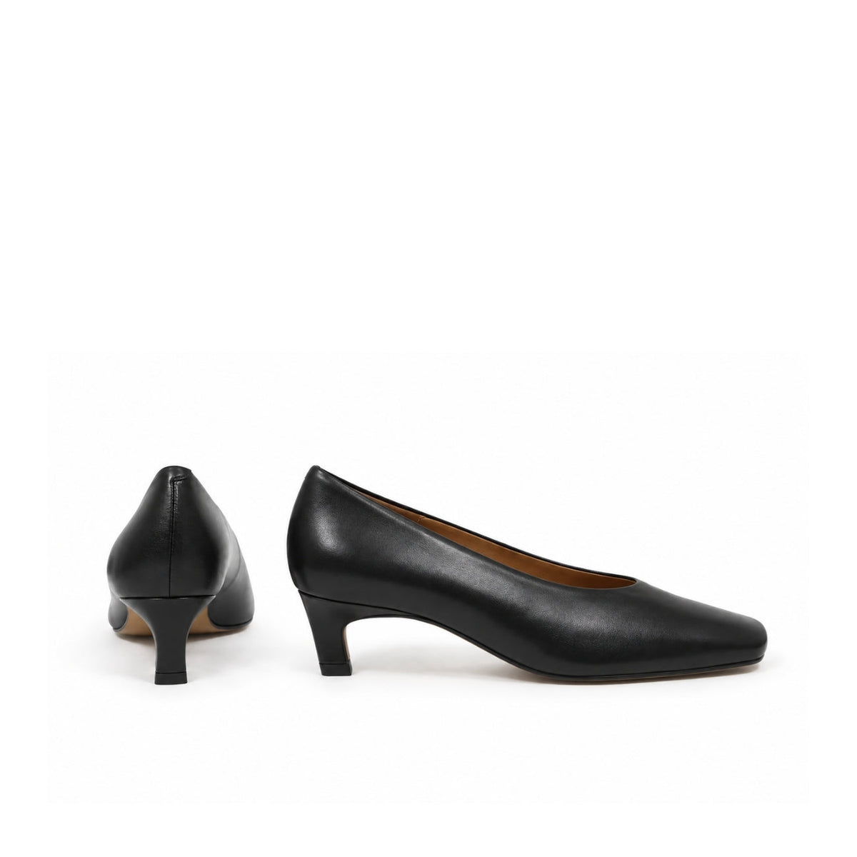 Michele Lopriore Chantal Kitten Heel, Leather Black, gallery view 3