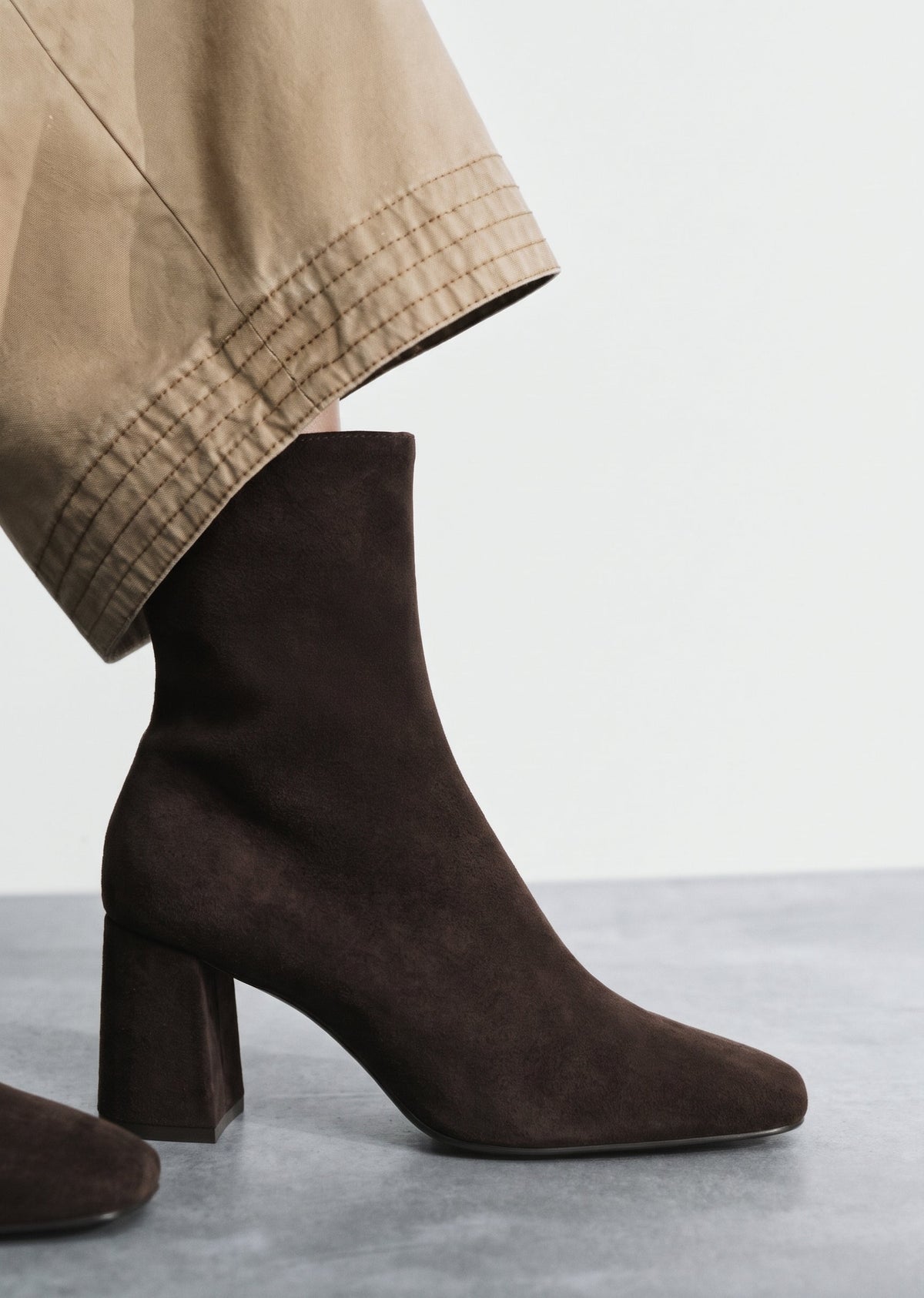 Michele Lopriore Carmen Booties, Suede Brown, gallery view 4