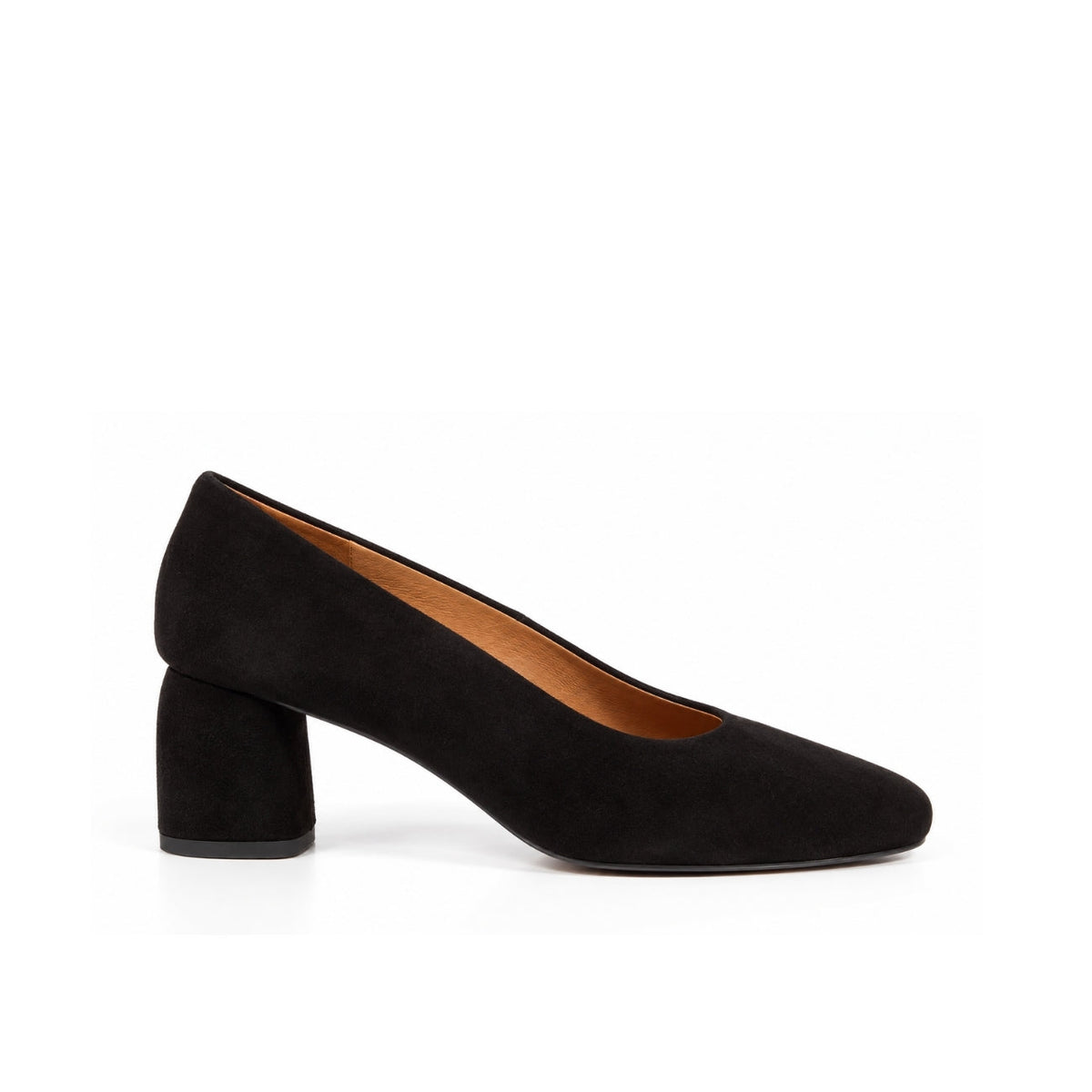 Michele Lopriore Angela Block Heel Pump, Suede Black, product view