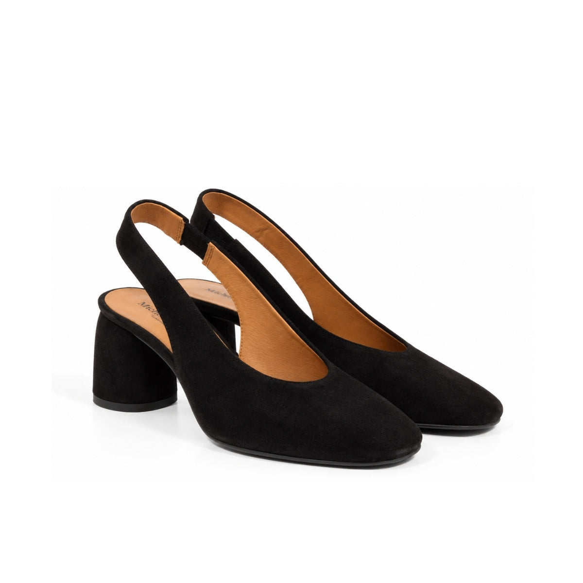 Michele Lopriore Angela Sling-Back Pump, Suede Black, gallery view 2