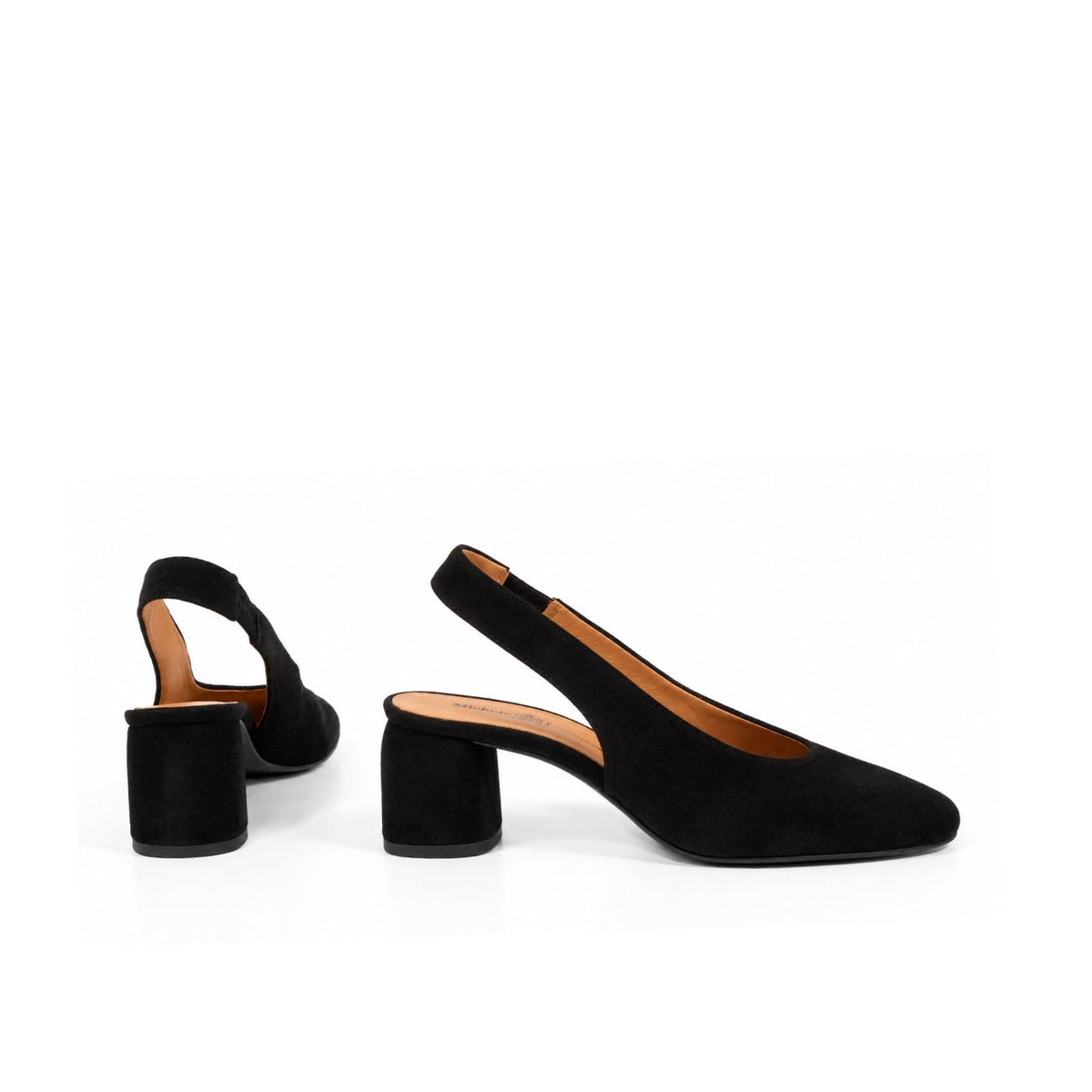 Michele Lopriore Angela Sling-Back Pump, Suede Black, gallery view 3