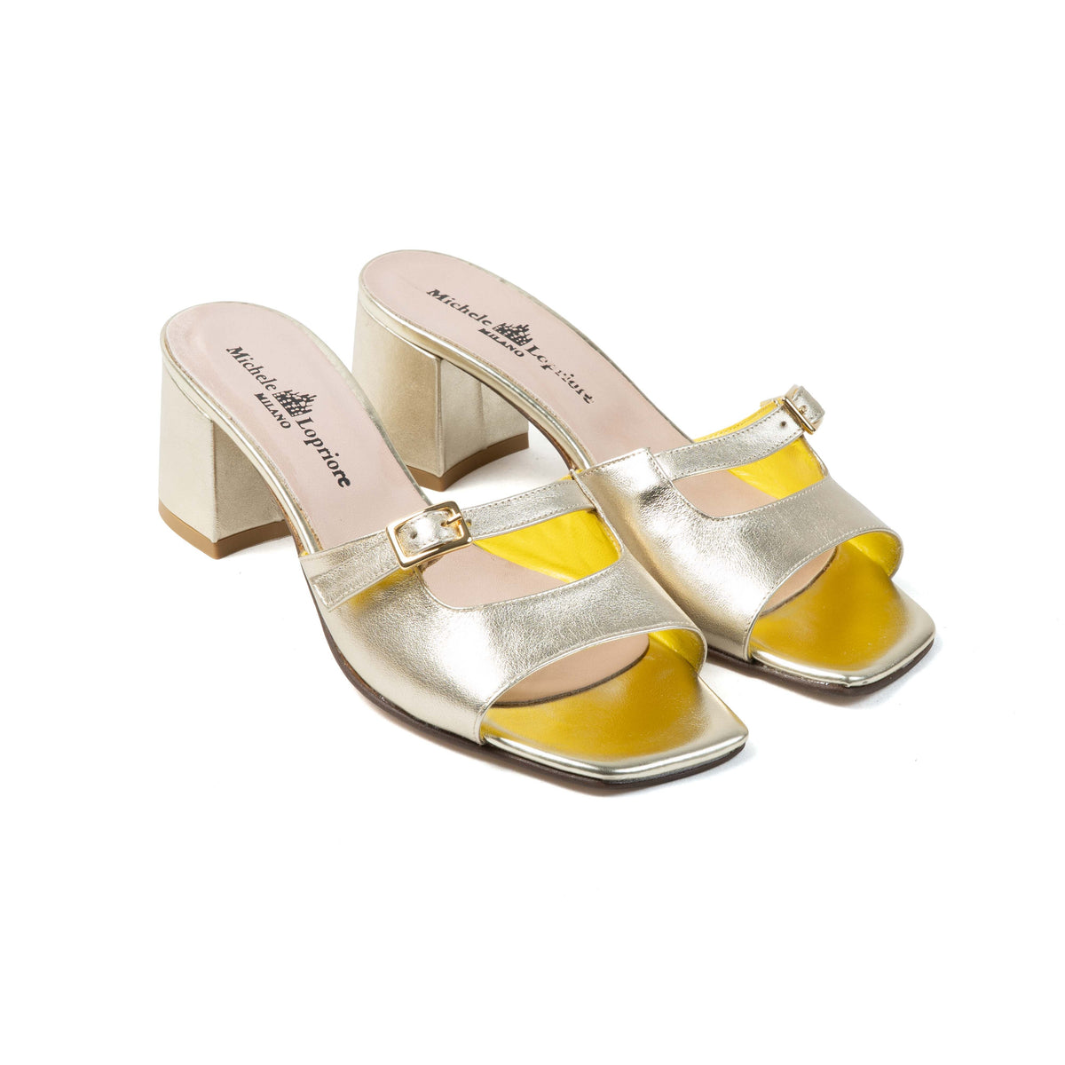 Michele Lopriore Matilda Sandals, Laminated Platino, gallery view 3
