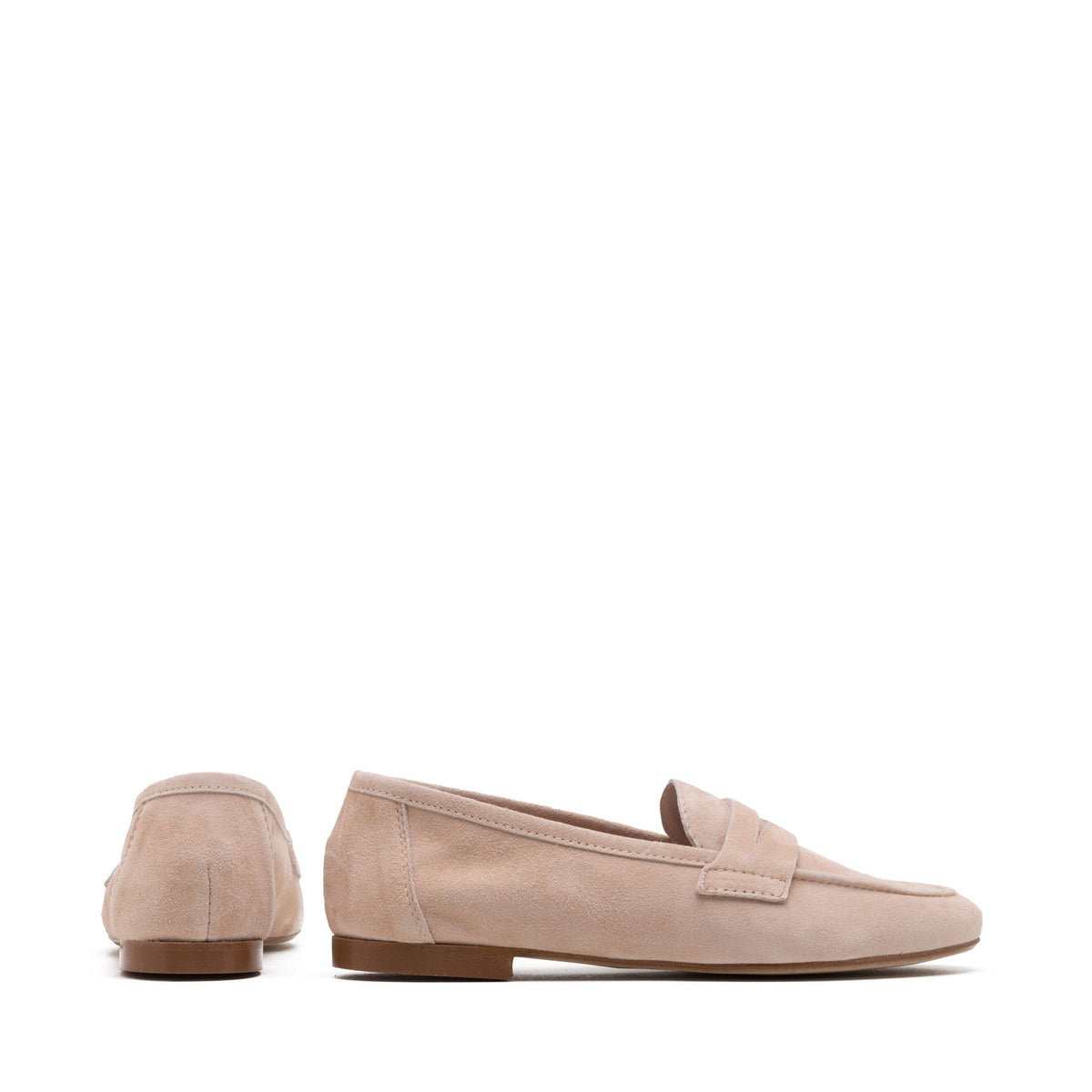 Michele Lopriore Paola Moccasin, camel suede, gallery view 2