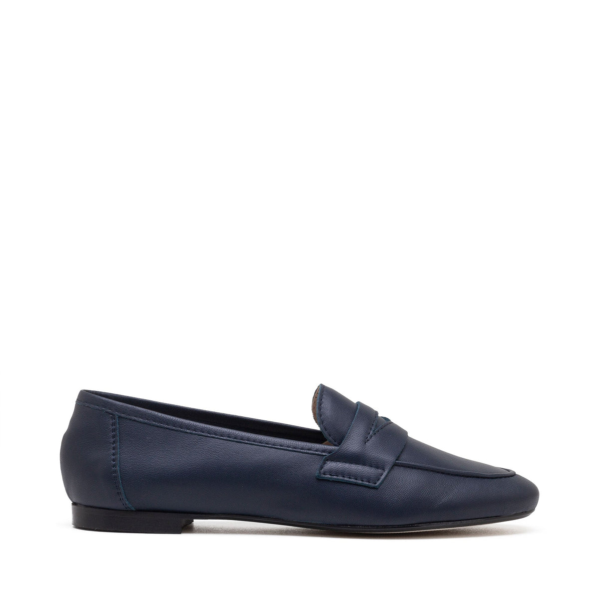 Michele Lopriore Paola Moccasin, blue leather, product view