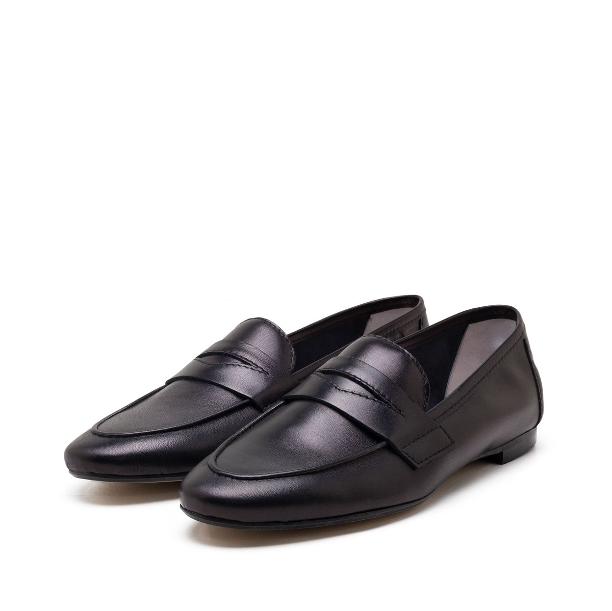 Michele Lopriore Paola Moccasin, black leather, gallery view 3