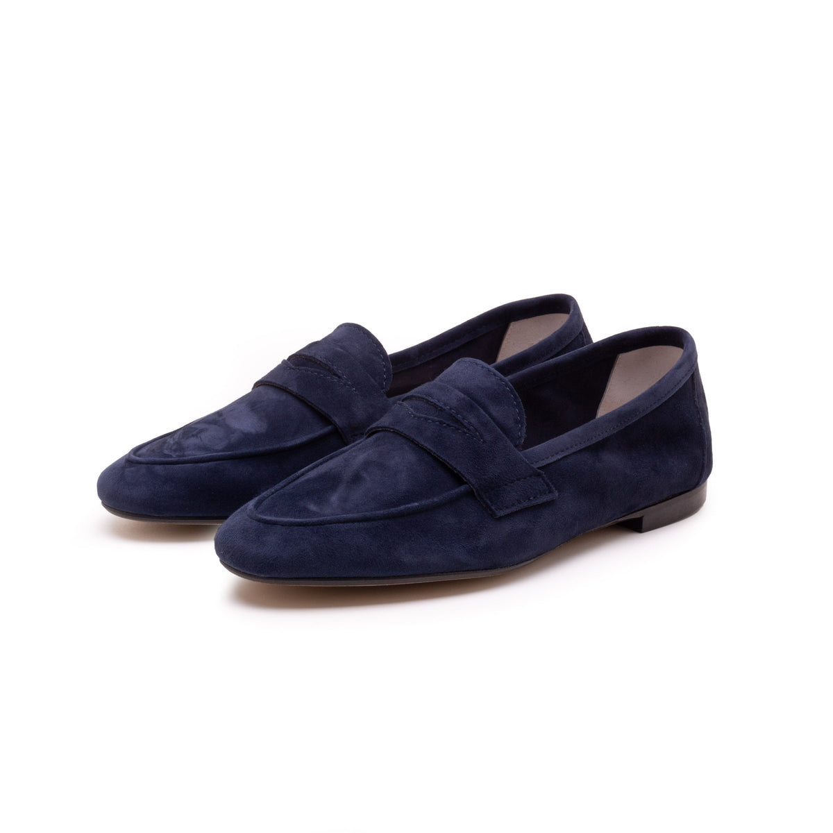Michele Lopriore Paola Moccasin, suede blue, gallery view 3