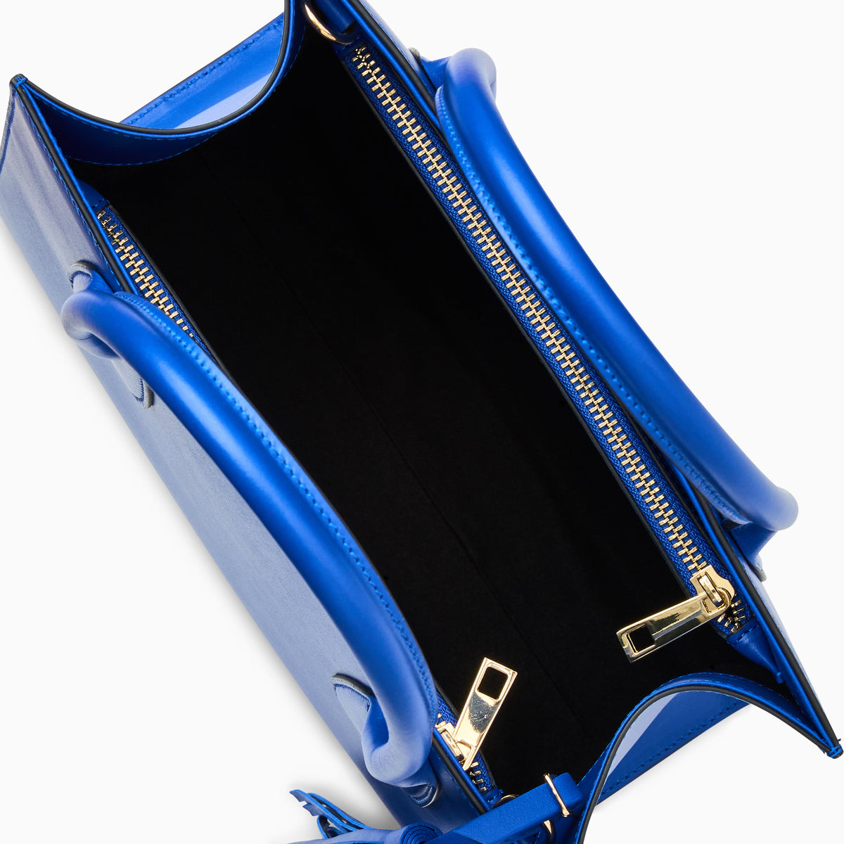 Angelini Italian Leather Handbag in Cobalt Blue, product view 3
