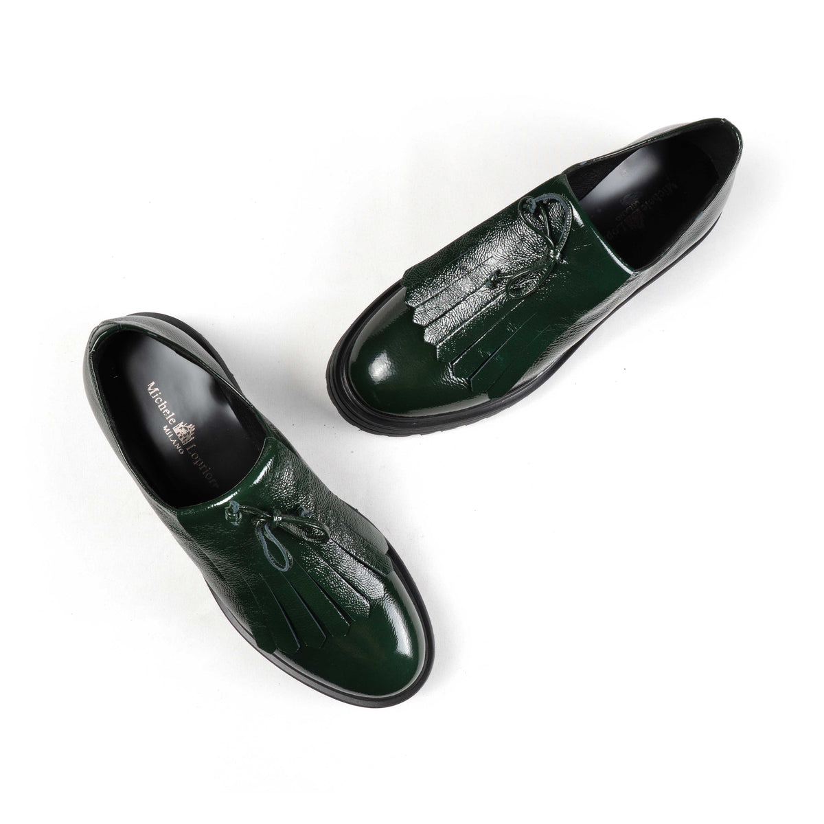 Michele Lopriore Beatrice Loafer, green patent leather, gallery view 4