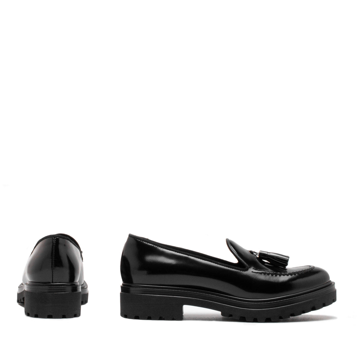 Michele Lopriore Belfiore Loafers, Brush Leather Black, gallery view 2